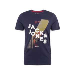 JACK & JONES Tričko 'Jeep Tee'  námořnická modř / mix barev