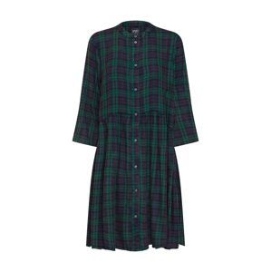 ONLY Košilové šaty 'onlCHICAGO 2/4 CHECK DNM DRESS'  noční modrá / zelená