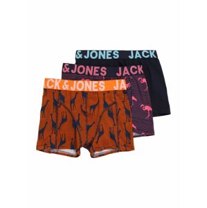 Jack & Jones Junior Spodní prádlo 'STRIPE ANIMAL'  oranžová / černá / bílá