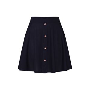 Boohoo Sukně 'Basic Button Front Ribbed Skater Mini Skirt'  černá