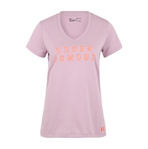 UNDER ARMOUR Funkční tričko 'Tech SSV - Graphic'  oranžová / růžová