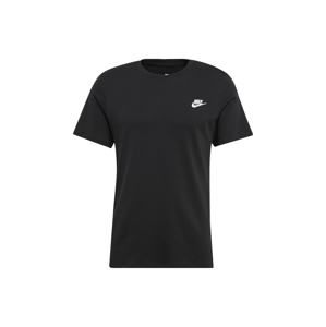 Nike Sportswear Tričko 'Club Embrd Futura'  černá / bílá