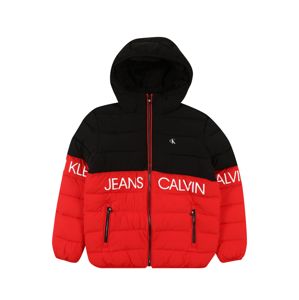 Calvin Klein Jeans Přechodná bunda  červená / černá