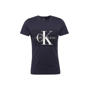 Calvin Klein Jeans Tričko 'Core Monogram Box Logo Slim Tee'  noční modrá / černá / bílá