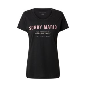 EINSTEIN & NEWTON Tričko 'Sorry Mario'  pink / černá