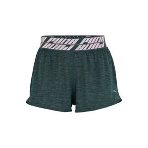 PUMA Sportovní kalhoty 'Own It'  tmavě zelená / růžová