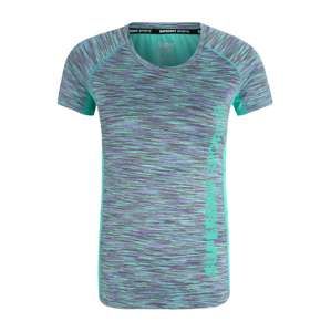 Superdry Funkční tričko  aqua modrá / šedá / fialová