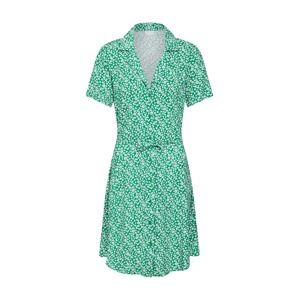 JACQUELINE de YONG Košilové šaty 'STAR'  zelená / bílá