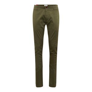 Tommy Jeans Chino kalhoty 'ESSENTIAL SLIM CHINO'  tmavě zelená
