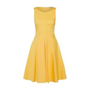 Mint&berry Letní šaty 'fit & flare dress w/ inverted pleat'  tmavě žlutá