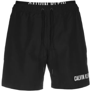 Calvin Klein Swimwear Plavecké šortky ' Medium Double Wb '  bílá / černá