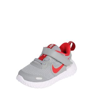 NIKE Sportovní boty 'Revolution 5'  šedý melír / bílá / červená