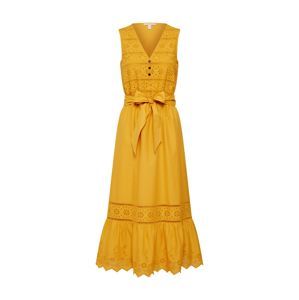 ESPRIT Šaty '60´s cambric ch Dresses light woven long'  zlatě žlutá