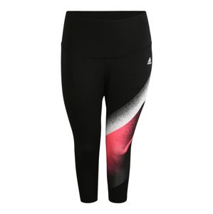 ADIDAS PERFORMANCE Sportovní kalhoty  červená / černá / stříbrná