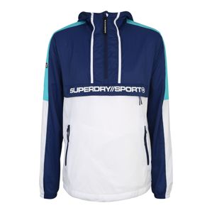 Superdry Sportovní bunda  aqua modrá / bílá / tmavě modrá