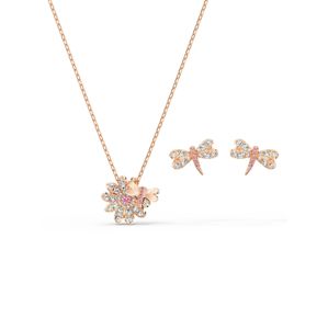 Swarovski Sada šperků 'Eternal Flower Dragonfly'  růžová / růžově zlatá