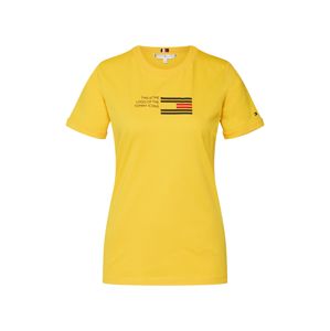 TOMMY HILFIGER Tričko 'ESSENTIAL FLAG OPEN'  žlutá / oranžová / oranžově červená