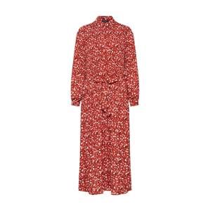 SELECTED FEMME Košilové šaty 'Poppy'  rezavě červená / černá / bílá