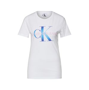 Calvin Klein Jeans Tričko  světlemodrá / pastelově růžová / bílá