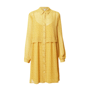 EDC BY ESPRIT Košilové šaty  žlutá / bílá / hnědá