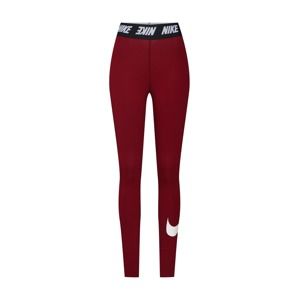 Nike Sportswear Legíny  tmavě červená / bílá