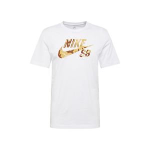 Nike SB Tričko  světle hnědá / bílá