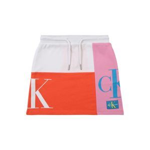 Calvin Klein Jeans Sukně  oranžová / pink / bílá