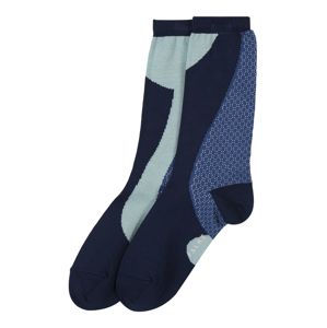 FALKE Ponožky 'Grafic Jam SO'  marine modrá / chladná modrá / světlemodrá