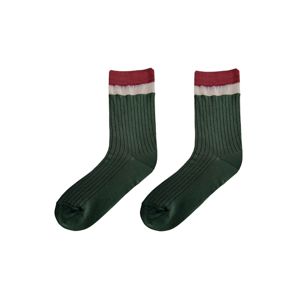 TOO HOT TO HIDE Ponožky 'CONFIDENT RITA'  zelená / bílá / červená