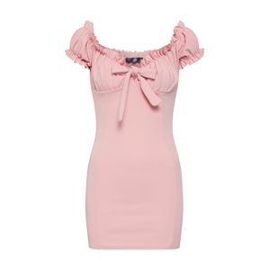 Missguided Letní šaty 'Milkmaid Mini'  růžová