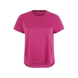 NIKE Funkční tričko 'Miler'  pink / stříbrná