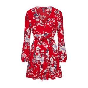 Boohoo Letní šaty 'Floral'  béžová / červená