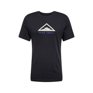 NIKE Funkční tričko 'Trail'  černá / bílá / modrá
