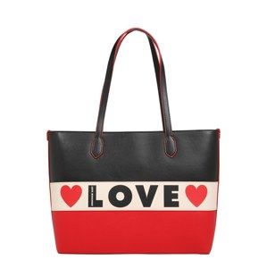 Love Moschino Nákupní taška 'BORSA SMALL GRAIN'  béžová / červená / černá