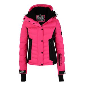 Superdry Snow Outdoorová bunda 'LUXE SNOW PUFFER'  pink / černá
