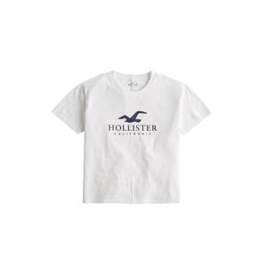HOLLISTER Tričko 'Timeless'  námořnická modř / bílá