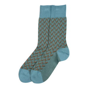 FALKE Ponožky 'Capital Rythm'  aqua modrá / rezavě hnědá / tmavě zelená