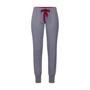 ESPRIT Pyžamové kalhoty 'Fenja'  světle šedá / krvavě červená / bílá