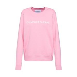 Calvin Klein Jeans Mikina 'INSTITUTIONAL REGULAR CREW NECK'  růžová
