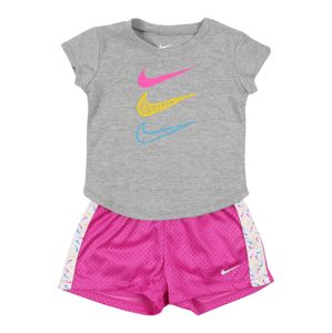 NIKE Sportovní oblečení  bílá / šedý melír / pink / žlutá
