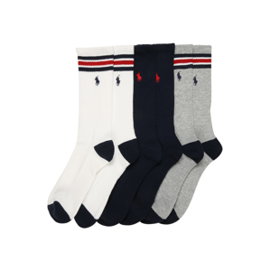 POLO RALPH LAUREN Ponožky  bílá / námořnická modř / šedý melír / červená