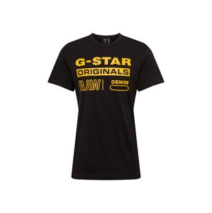 G-STAR RAW Tričko 'Swando'  žlutá / černá