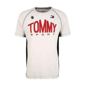 Tommy Sport Funkční tričko 'ICONIC'  červená / bílá