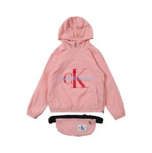 Calvin Klein Jeans Svetr 'CK PACKABLE ANORAK WITH BUMBAG'  růžová / červená