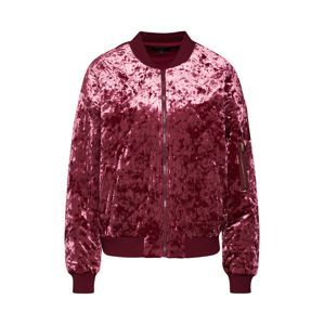 Juicy Couture Black Label Přechodná bunda 'Crushed Velour Quilted Bomber Jacket'  vínově červená