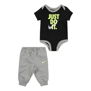 Nike Sportswear Sada 'JUST DO IT SS BODYSUIT W/ PANT SET'  černá / žlutá / šedá