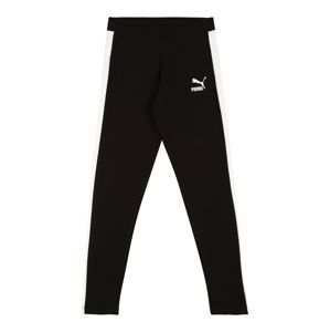 PUMA Sportovní kalhoty 'Classics T7'  černá / bílá