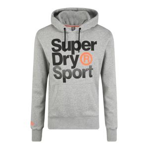 Superdry Sportovní mikina 'CORE SPORT OVERHEAD'  černá / šedá