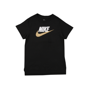 Nike Sportswear Tričko 'FUTURA'  bílá / černá / zlatá