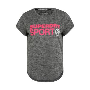 Superdry Funkční tričko 'ACTIVE LOOSE FIT TEE'  šedá / pink